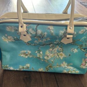 Van Gogh Museum Amsterdam Almond Blossom Satchel Bag Travel Handbag Blue